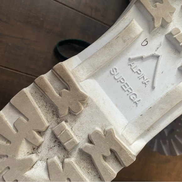 Superga 2431 Suede High top lace up green plaid sneakers - Picture 6 of 11